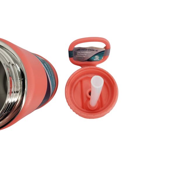 Takeya 14 Ounce Stainless Steel Insulated Water Bottle Straw Handle Pink New - Picture 5 of 7